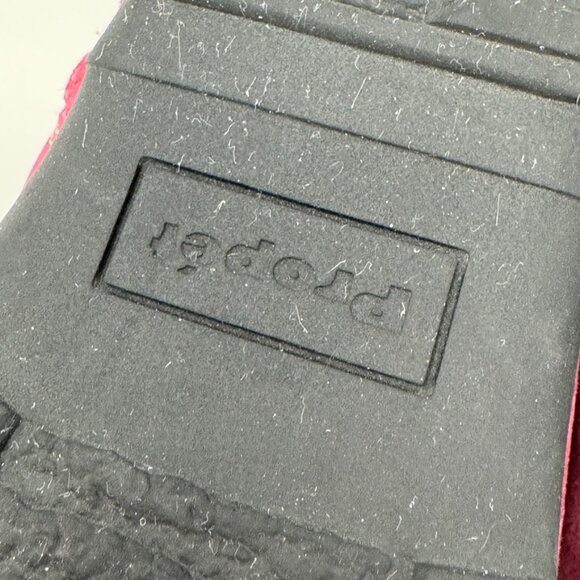 Propet Womens Burgundy Suede Leather Side Zip Snow Booties Size 6 - Picture 11 of 12